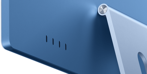 Rückansicht des iMac mit Thunderbolt Anschlüssen