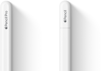 Apple Pencil Pro und Apple Pencil (USB‑C) nebeneinander