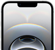 iPhone 16e, All‑Screen Design, Dynamic Island oben in der Mitte, dünner schwarzer Displayrand