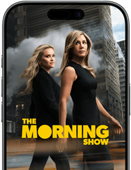 Ein iPhone 17 Display zeigt die Apple TV+ Serie The Morning Show