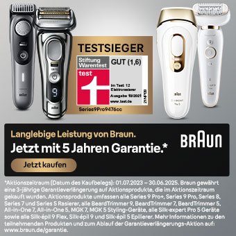 Braun - Jetzt mit 5 Jahren Garantie.*