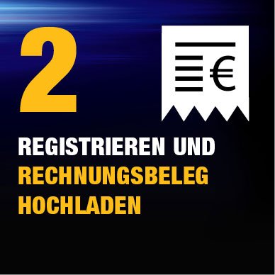 Registrieren und Rechnungsbeleg hochladen