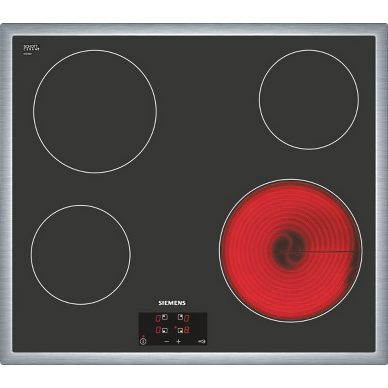 Siemens ET645HE17 iQ100 Glaskeramik -autarkes Kochfeld, 60 cm
