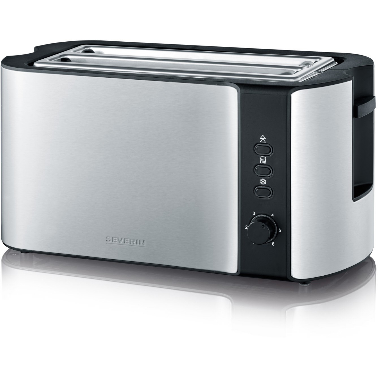 Severin AT2590 Toaster Toaster Edelstahl-gebürstet-schwarz