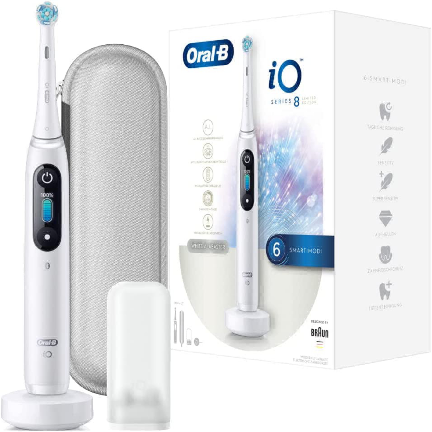 Oral-B iO Series 8 White Alabaster | electronic4you