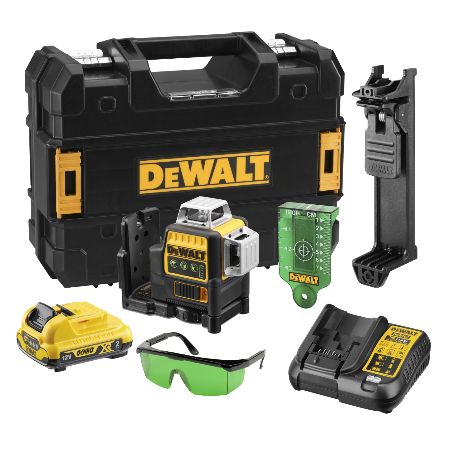 DeWalt DCE089D1G-QW Multilinienlaser 3x360Grad, gruen, 10,8V