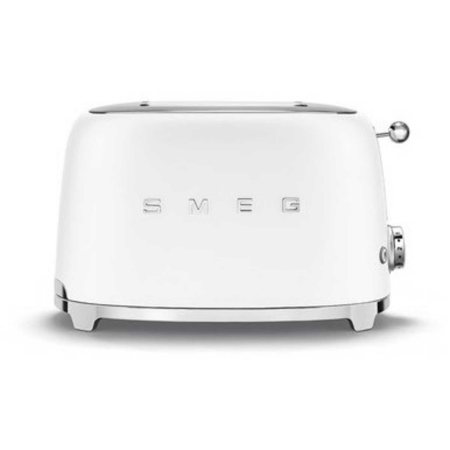 SMEG TSF01WHMEU 2-Schlitz-Toaster Kompakt 50's Retro Style, Weiß Matt