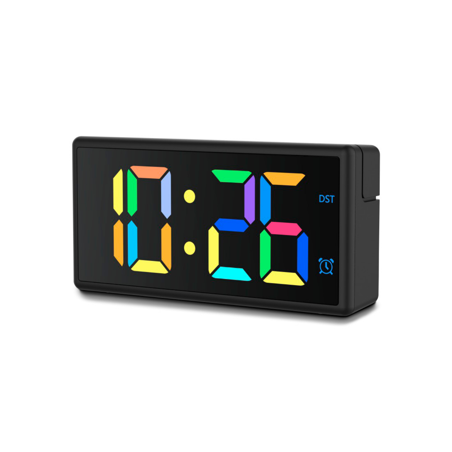 Hama Digitaler Wecker Ibiza schwarz Multicolor-Display, mit USB-Ladefu