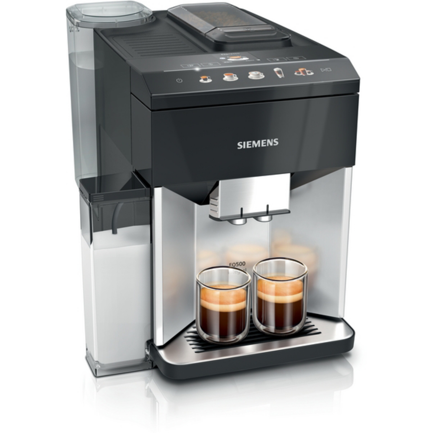 Siemens TQ513D01 EQ500 Kaffeevollautomat Daylight silver, Klavierlack
