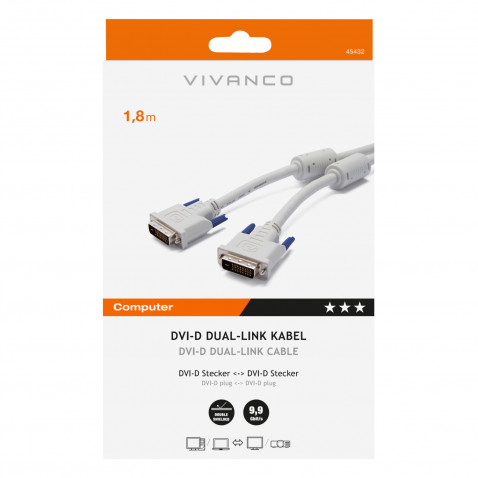VIVANCO DVI-D Dual-Link Anschlusskabel