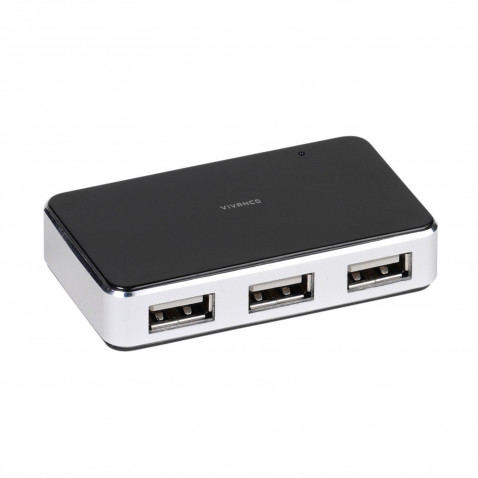 VIVANCO USB HUB 4-Fach mit Netzteil