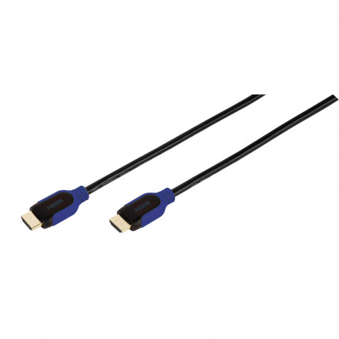 VIVANCO HDMI Kabel mit Ethernet, blau 5m