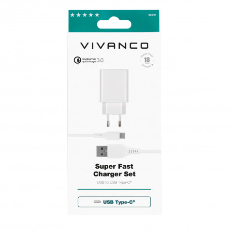 VIVANCO PD3.0 USB-C REISELADER, weiß