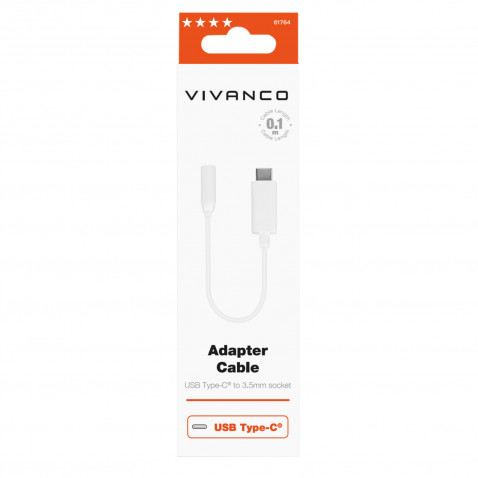 VIVANCO 0,1M USB-C AUF 3,5MM, weiß