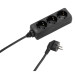 VIVANCO 3er Steckdosenleiste black 1,4m