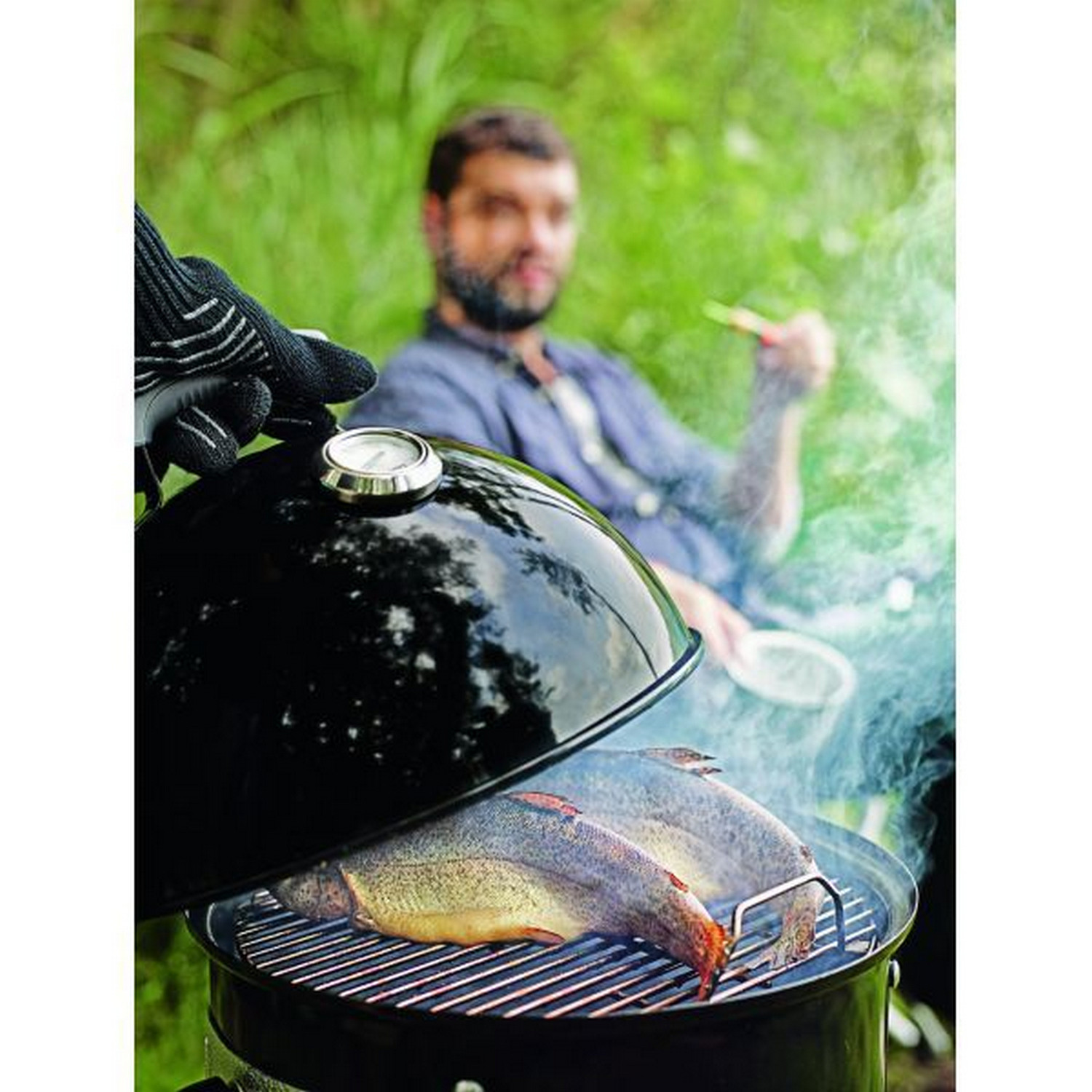 Weber Smokey Mountain Cooker 57 cm Bla Holzkohle
