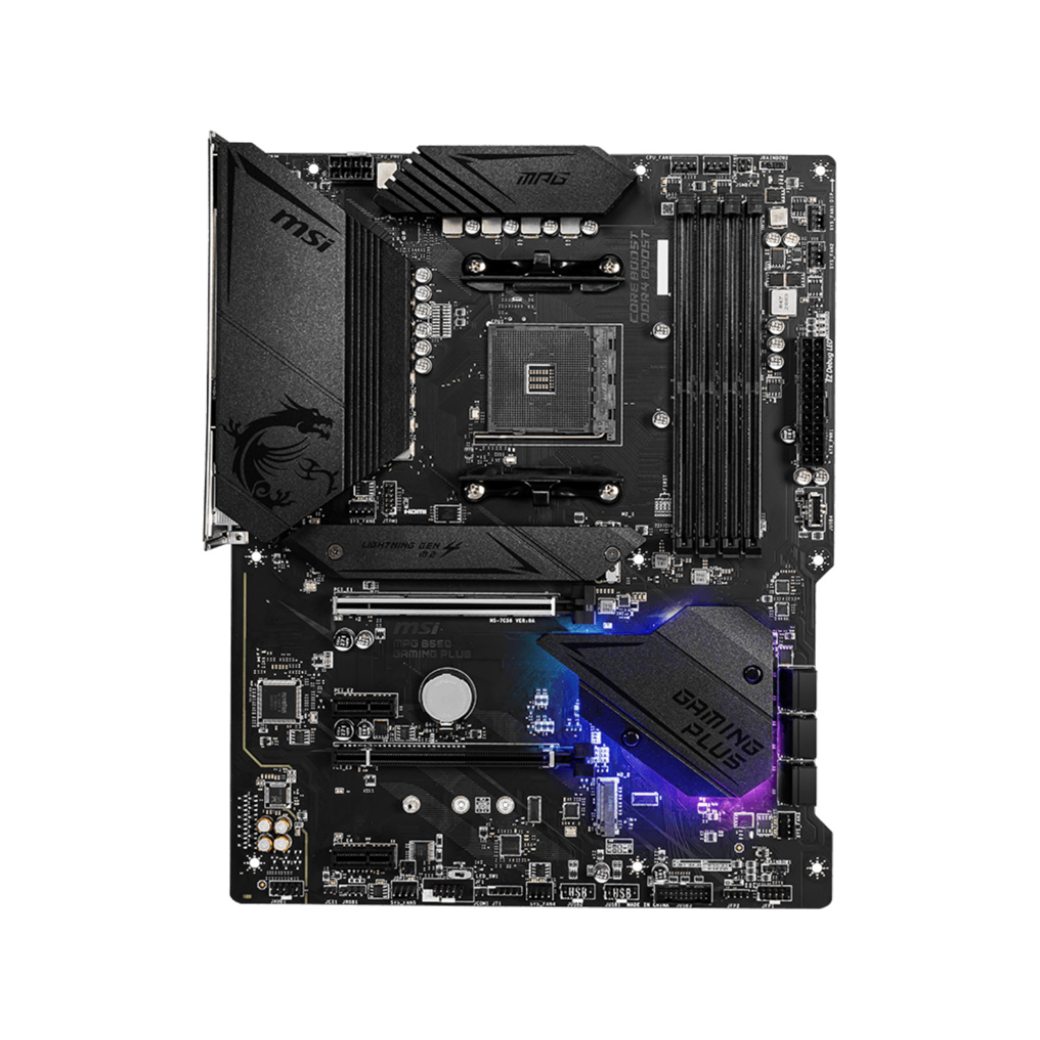 MSI MPG B550 Gaming Plus ATX AMD 7C56-003R Formfaktor: ATX, PCIe: 4.0  Chipsatz: B550, Sockel: AMD AM4