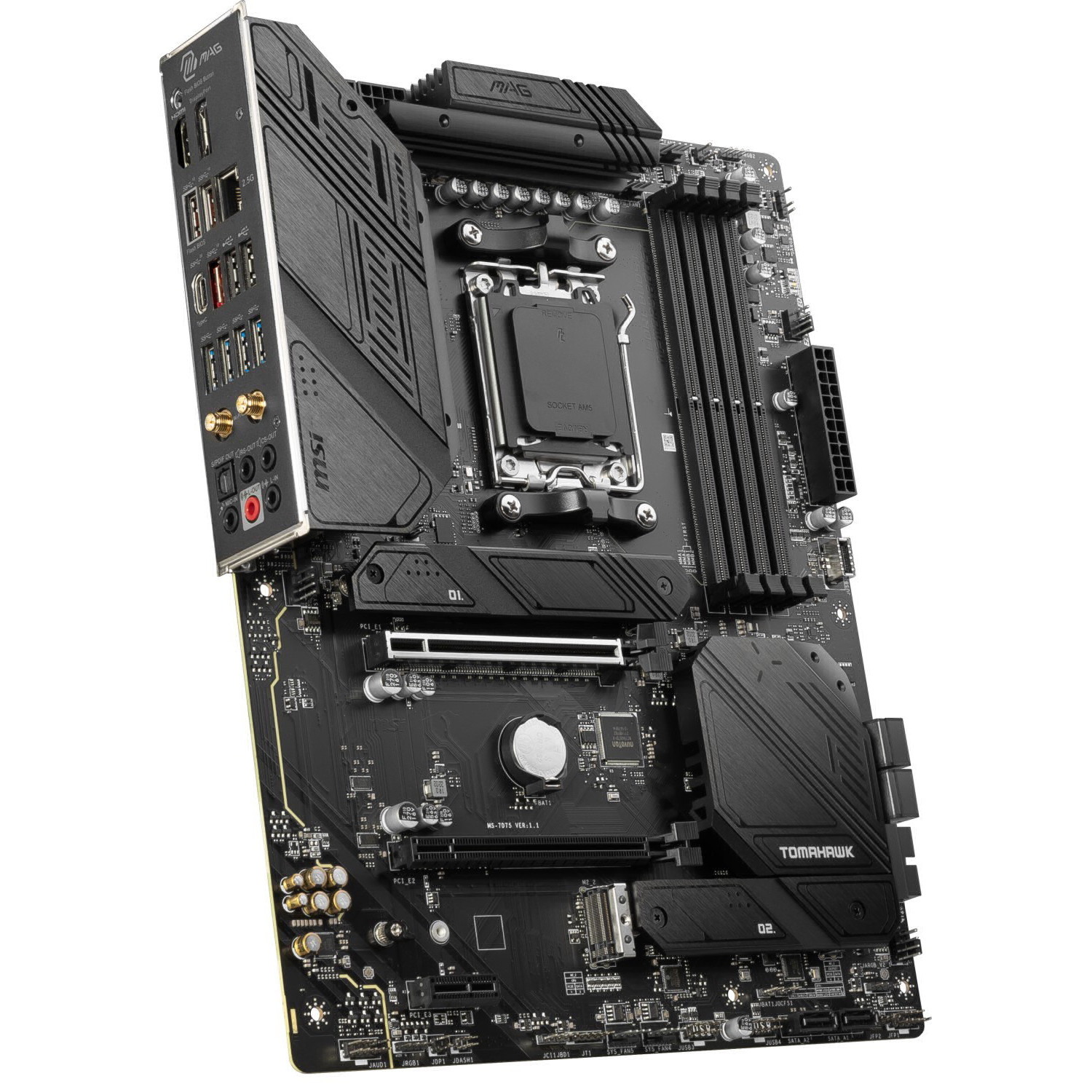 MSI MAG B650 Tomahawk WiFi ATX AMD 7D75-001R Formfaktor: ATX, PCIe: 4.0  Chipsatz: B650, Sockel: AMD AM5