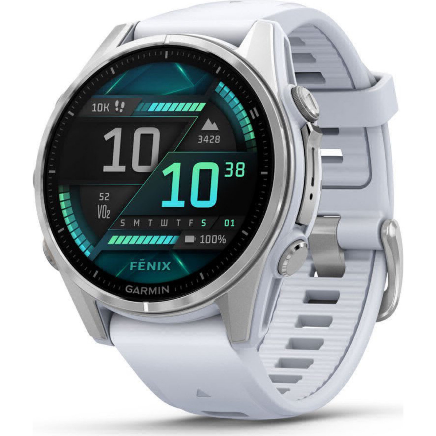 Garmin Fenix 8 43mm Steinweiss Silber electronic4you