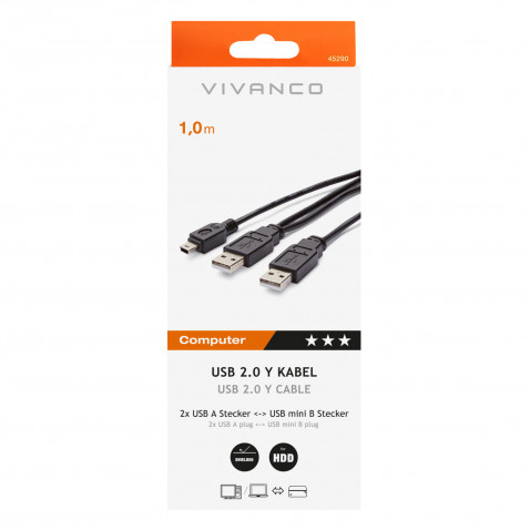 VIVANCO USB Y-Verbindungskabel
