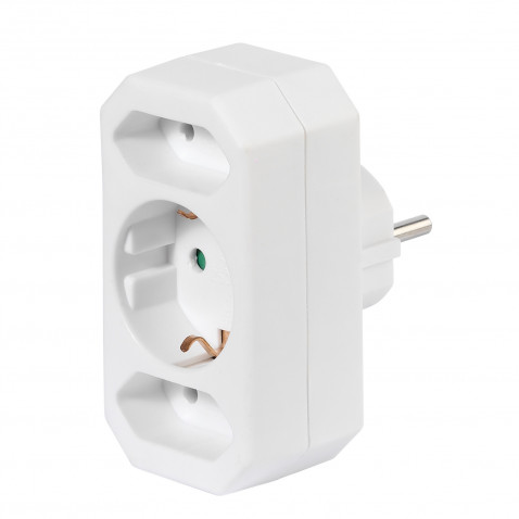 VIVANCO 3-fach Schuko / Euro Adapter