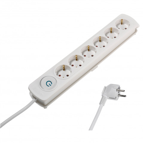 Vivanco 6er Steckdosenleiste weiss 4m