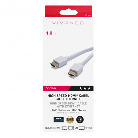 VIVANCO High Speed HDMI mit Ethernet 1m