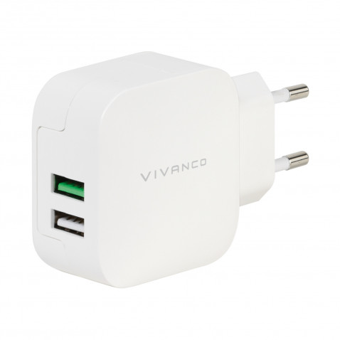 Vivanco Reiselader 3.4Ah 2x USB weiss