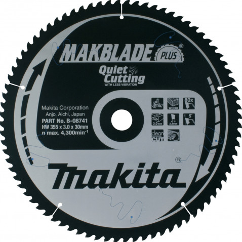 Makita B-08741 Kreissägeblatt 355x30 mm