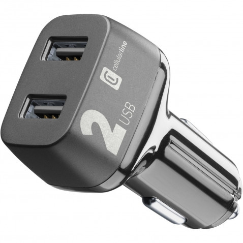 Cellularline KFZ-Lader 24W, 2x USB A