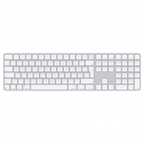Apple Magic Keyboard mit Touch ID DE MXK73D/A für Mac Modelle mit Apple Chip Ziffernblock, silber/weiß, QWERTZ, USB-C Apple Magic Keyboard mit Touch ID DE MXK73D/A für Mac Modelle mit Apple Chip Ziffernblock, silber/weiß, QWERTZ, USB-C