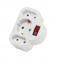 Vivanco Schukoadapter mit Schalter