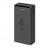 SBS Power Bank 20.000 mAh schwarz