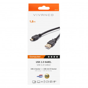 VIVANCO USB-A - USB-B 2.0 1,8m
