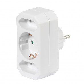 VIVANCO 3-fach Schuko / Euro Adapter