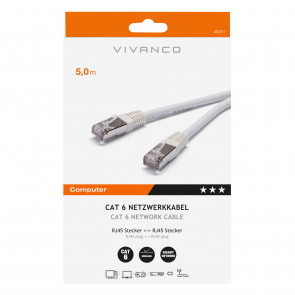 VIVANCO Cat 6 netzwerkkabel 5m weiß