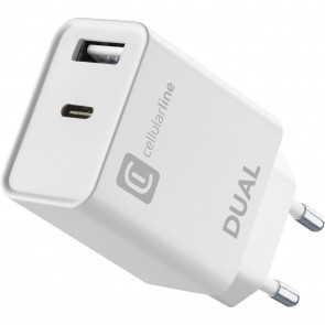 Cellularline Reiselader DUAL 20W weiß