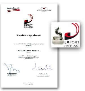 Ausgezeichnet mit dem Exportpreis 2001