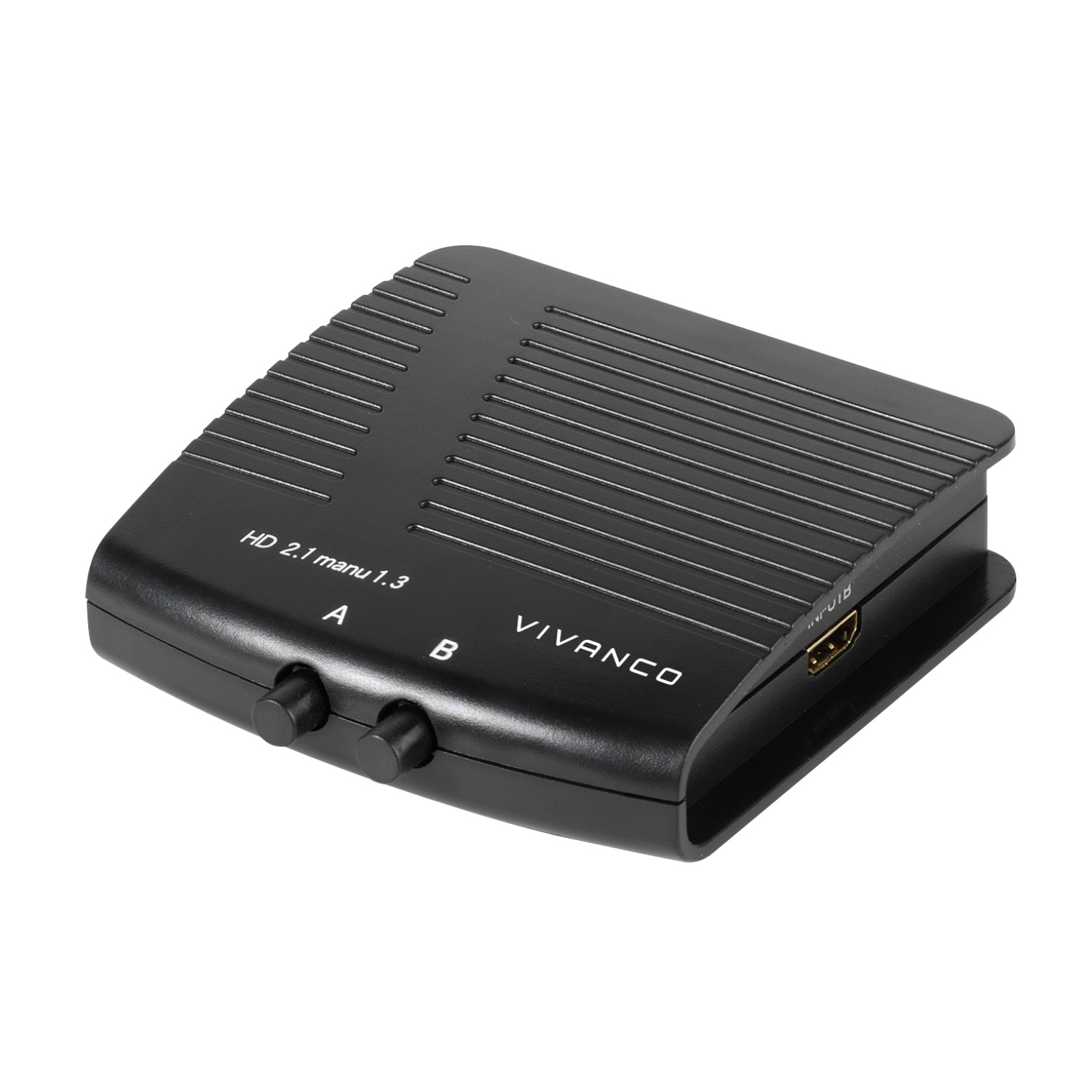 Vivanco Manueller 2 auf 1 HDMI Switch 2x Taster zum Umschalten Image