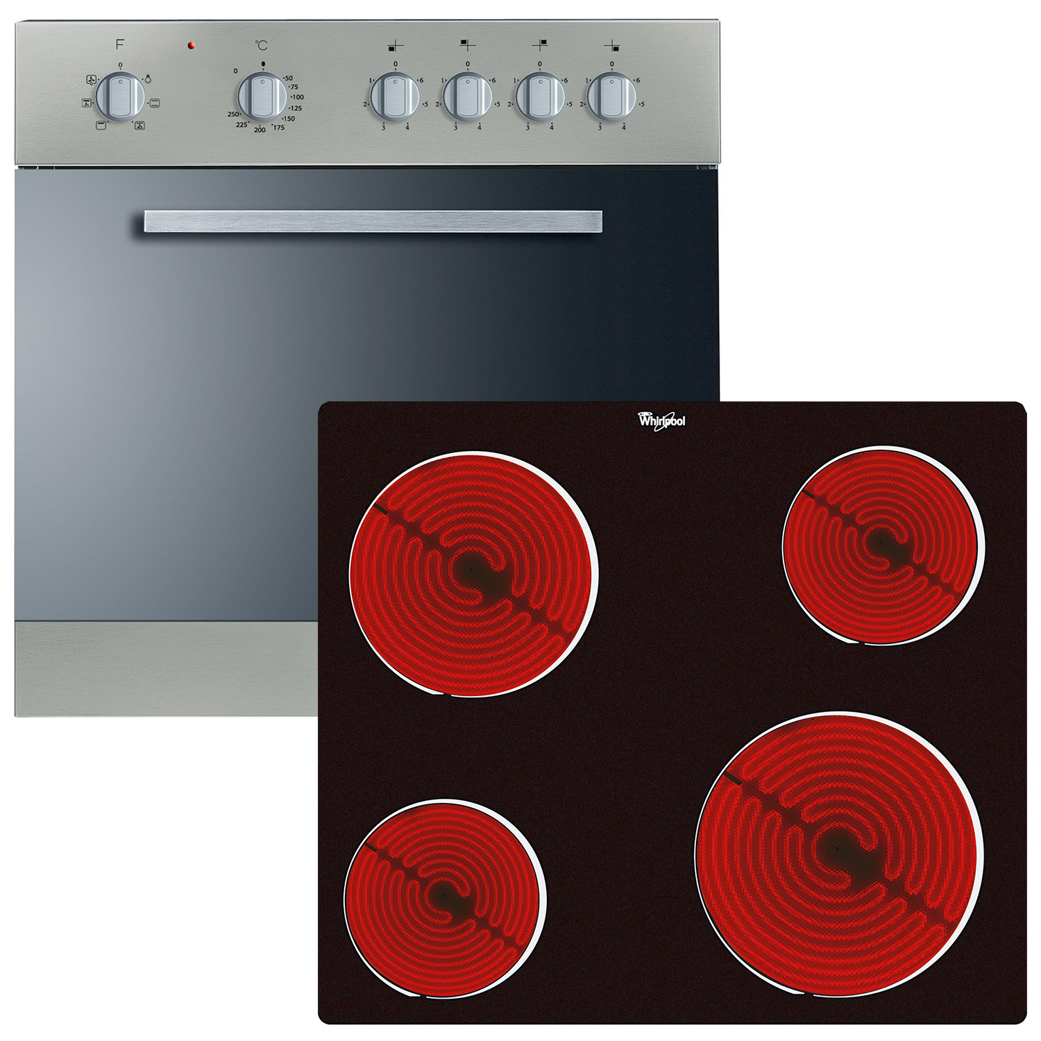 Whirlpool HK470IX Einbauherd-Set AKP470IX + AKT109NE 159006 + 159005