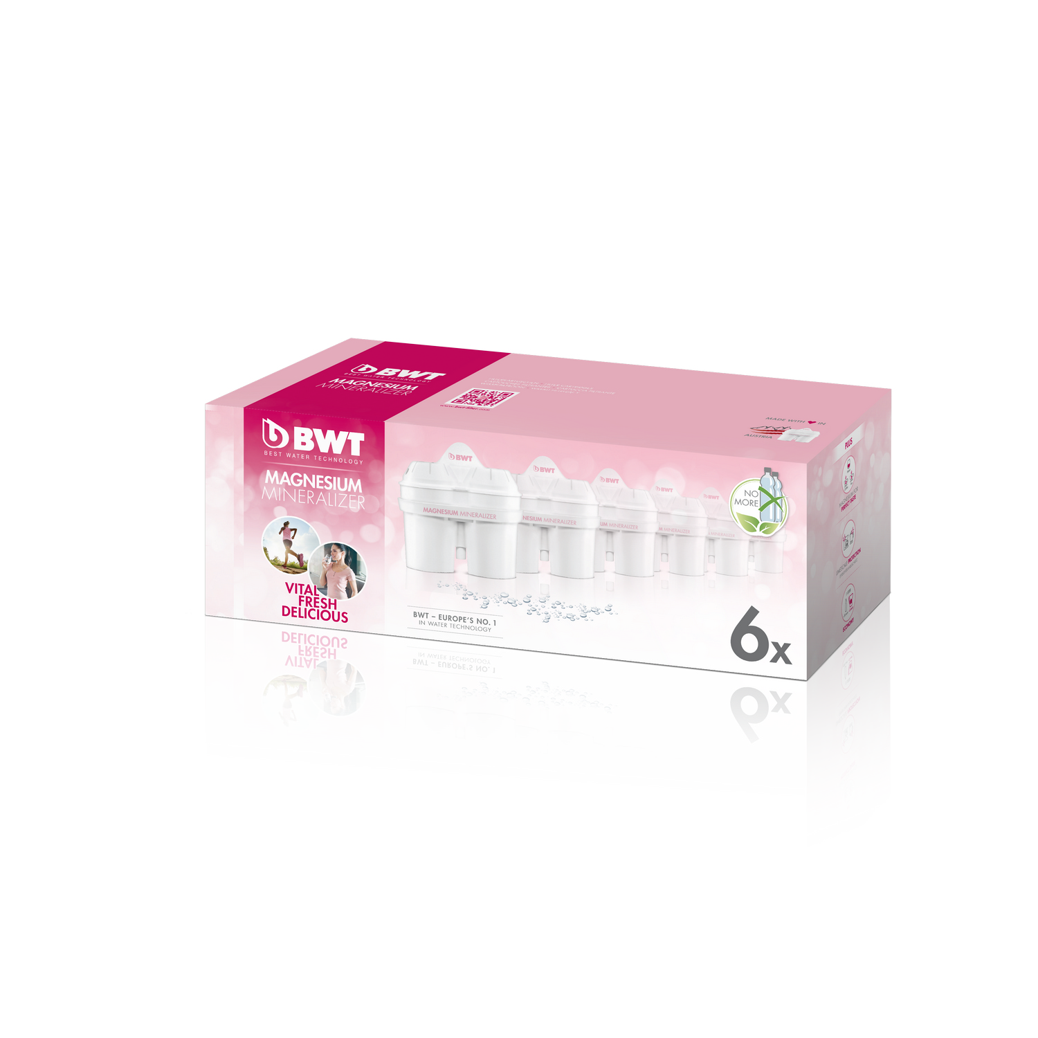 BWT Filterkartuschen 814136 6er Pack Gourmet Edition Mg2+ (longlife), Halbjahrespack