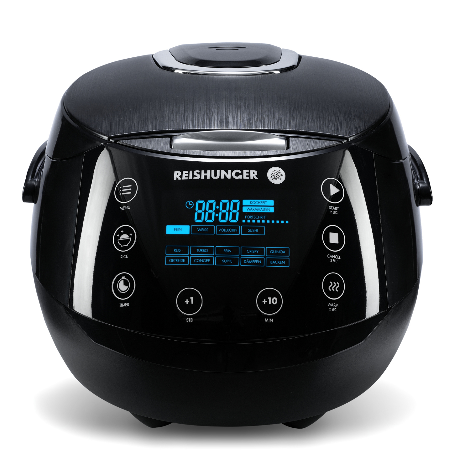 Reishunger Digitaler Reiskocher 538-DRK 1,5 Liter 860 Watt, schwarz