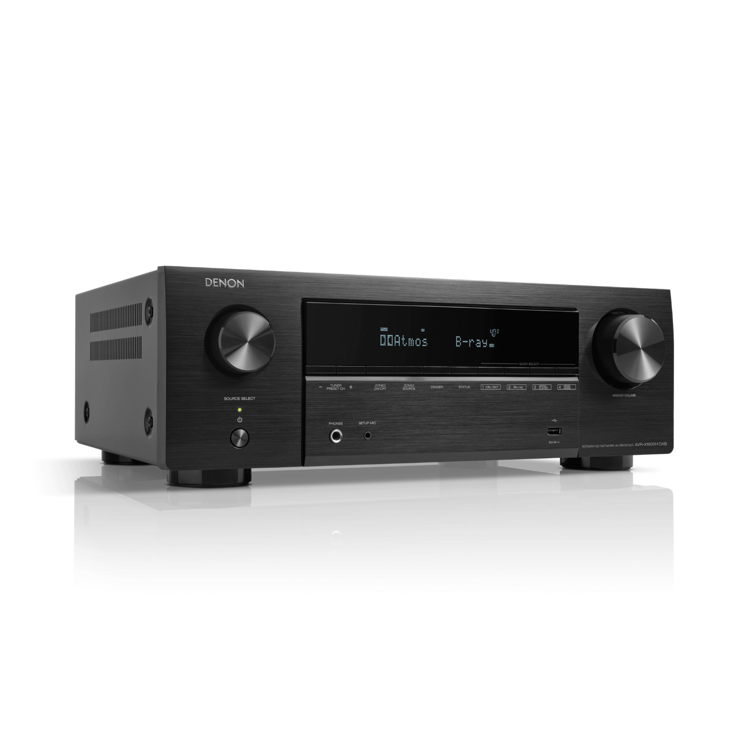 Denon AVR-X1800HDAB schwarz 7.2 Kanal 175W 8K AV-Receiver mit HEOS Built-in und DAB+