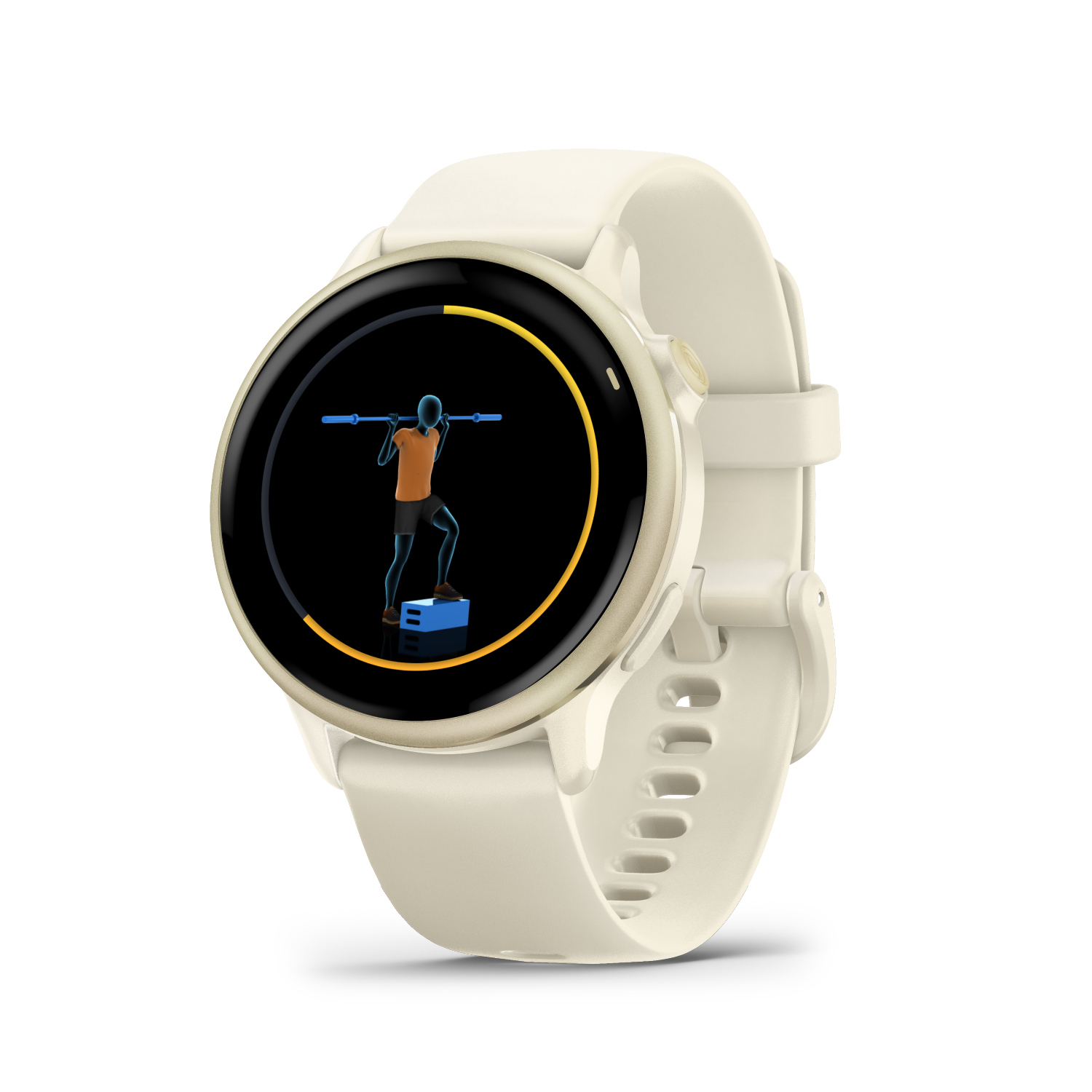 Garmin vivoactive 6 Bone/Lunargold Herzfrequenzmessung am Handgelenk 010-02985-01 Image