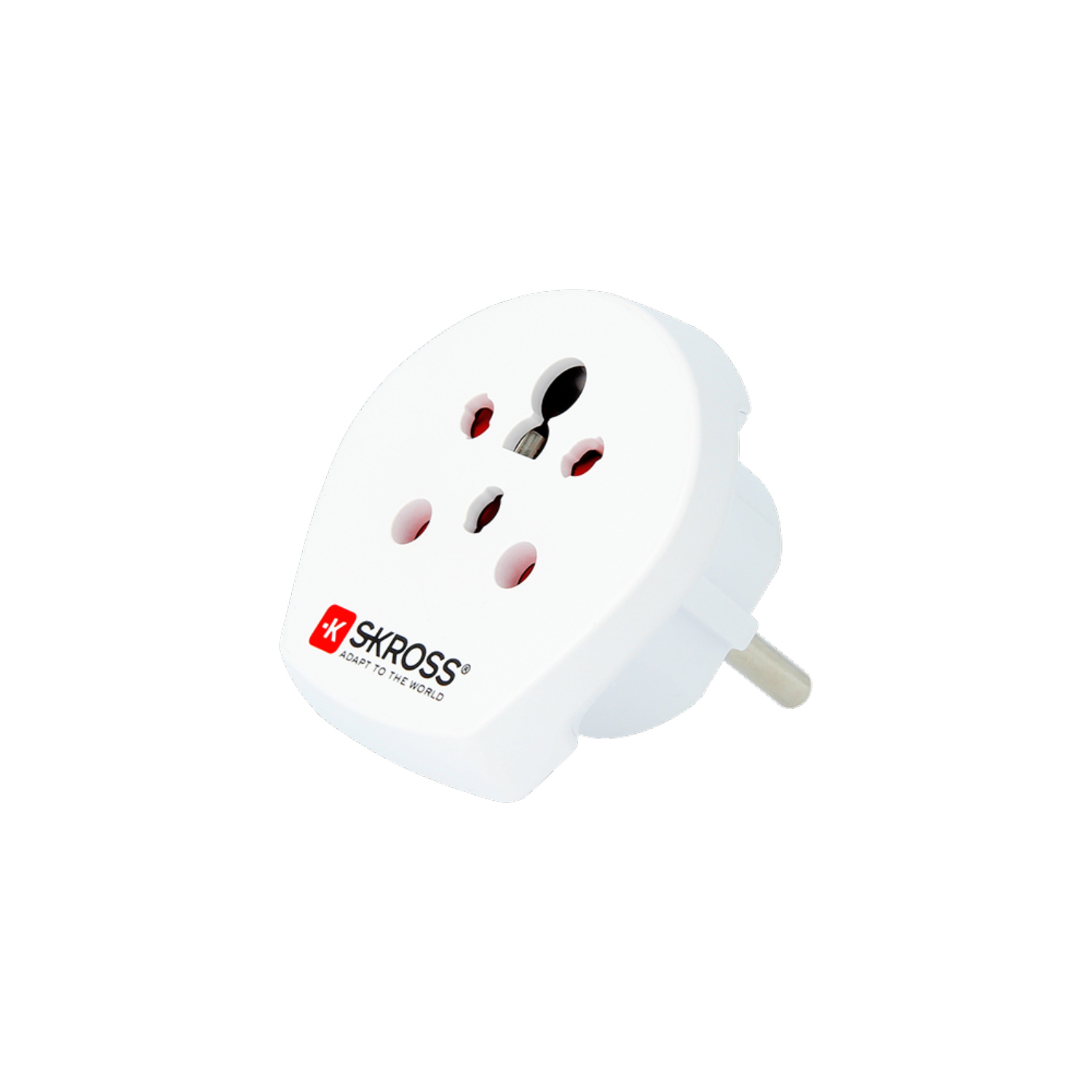 Skross Länderreiseadapter Indien nach EU weiss Israel/Indien/Dänemark nach EU